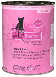 Catz Finefood Classic N19 dla Kota Jagnięcina Konina 400g