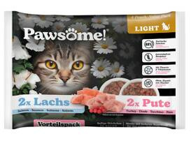 Pawsome Karma Dla Kota Light Lachs/Pute Łosoś/Indyk Saszetki 4x85g