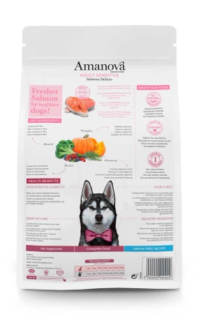 Amanova Sensitive Deluxe Karma dla Psa Łosoś 10kg