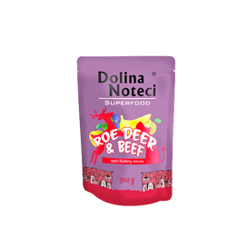 Dolina Noteci Superfood 300g Sarna, Wołowina Saszetka, karma dla psa
