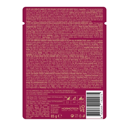 My Love Karma Mokra dla Kota Wołowina Marchew Sos 85g