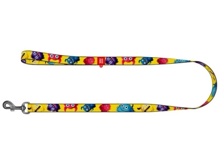 WAUDOG Nylonowa Smycz dla Psa 25mm/200cm Stworki L-XXL