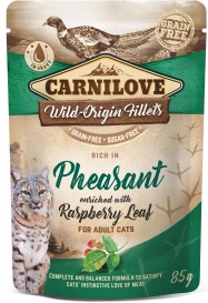 Carnilove Cat Pheasant & Raspberry Leaves - bażant i liście maliny saszetka 85g