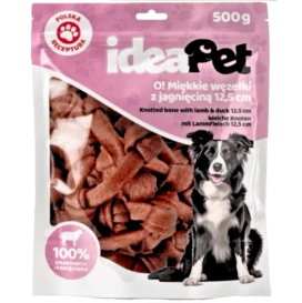 Ideapet Przysmak dla Psa Węzełki z Jagnięciną 12,5cm 500g