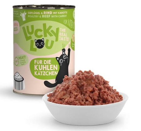 Lucky Lou Karma Dla Kociąt Drób Wołowina 400g