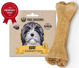 Paka Zwierzaka Przysmak Dla Psa Kość z Kozą L 13,5cm