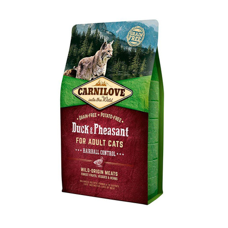 Carnilove Cat Duck & Pheasant Hairball Control - kaczka i bażant 2kg