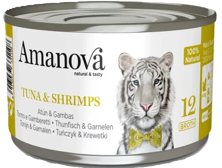 Amanova Mokra Karma dla Kota Tuńczyk Krewetki Bulion 70g