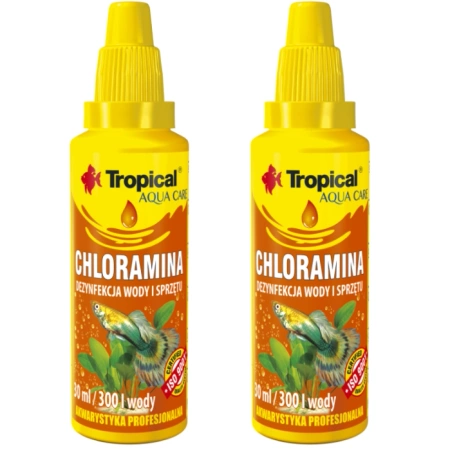 Tropical Chloramina Preparat Do Akwarium Dezynfekcja 2x30ml