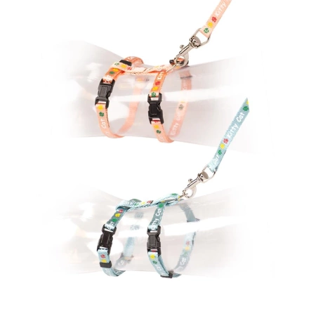 Duvo+ Zestaw Smycz i Szelki Dla Kociąt 15-25cm 8mm-125cm