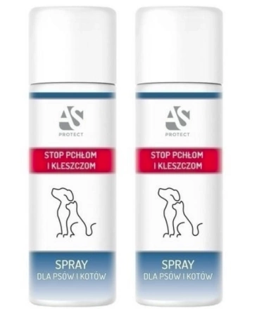 As Preparat Ochronny na Kleszcze Pchły Spray Ziołowy 2x126g