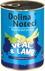 Dolina Noteci Superfood Pies Cielęcina i jagnięcina puszka 400g