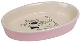 Nobby Miska Dla Kota Ceramiczna Oval Róż 120ml 17x11x2,5 cm