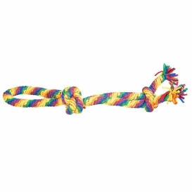 Duvo+ Tęczowy Sznur dla Psa z 3 Węzłami 60x12x7cm