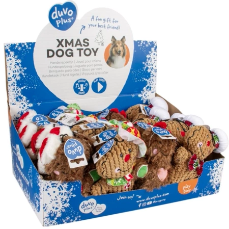 Duvo+ Świąteczna Zabawka Dla Psa Pluszowy Piernik 19cm
