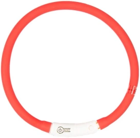 Duvo+ Obroża Świecąca Usb Silikon Red 70cm