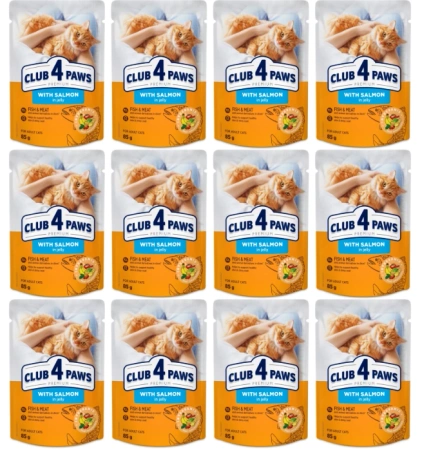 Club 4 Paws Karma Dla Kota Łosoś w Galaretce 12x85g