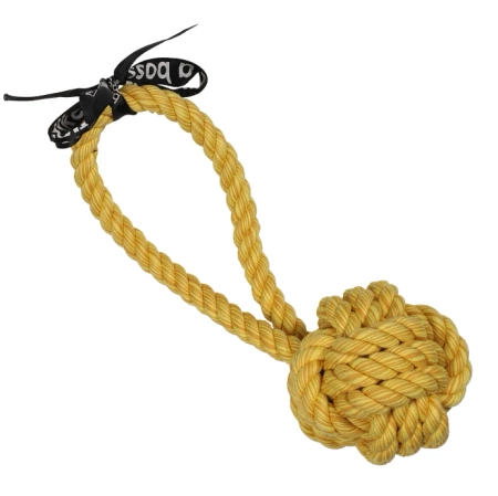 EBI Bite Me Zabawka dla Psa Piłka Żółty z Pętlą 25cm