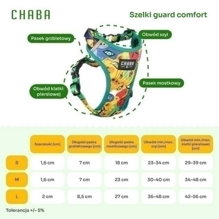 Chaba Comfort Story Szelki Dla Psa S Jumbo 1,6/29-39cm