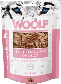 Woolf Przysmak Pies Soft Sandwich Duck, 100g