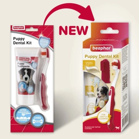 Beaphar Puppy Dental Kit Zestaw Do Zębów Dla Szczeniąt 50g