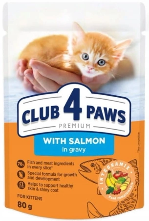 Club4Ł Kitten Karma Dla Kota Juniora Łosoś 80g