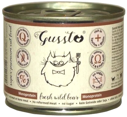 Gussto Karma Dla Kota Alergika Z Dziczyzną 200g