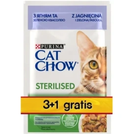 Purina Cat Chow Sterilised Karma Dla Kota Jagnięcina 4x85g