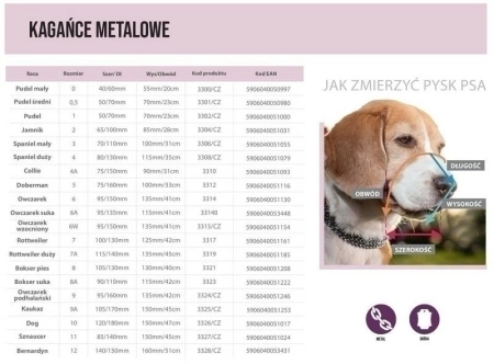 Dino Kaganiec Dla Psa Metalowy 6 Owczarek Brąz