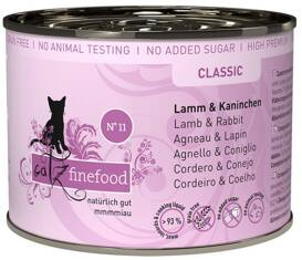 Catz Finefood Classic N11 Karma dla Kota Jagnięcina Królik 200g