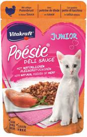 Vitakraft Kot 85g Saszetka  Poesie Junior Indyk Deli Sos