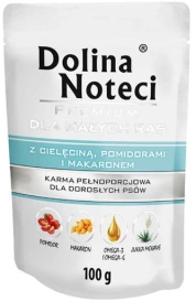 Dolina Noteci Premium Pies Cielęcina, pomidory i makaron saszetka 100g