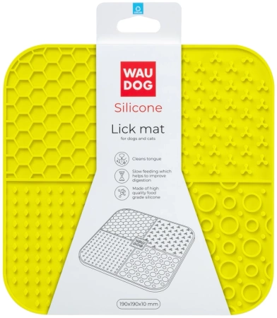 WAUDOG Lick Mata Spowalniająca Dla Psa Kota Żółta
