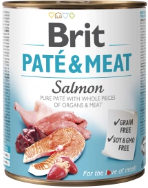 Brit Pate & Meat Dog Salmon puszka 800g