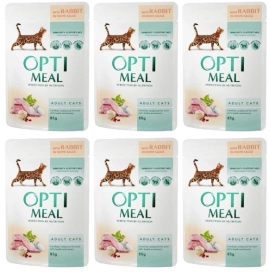 Optimeal Mokra Karma dla Kota Królik w Sosie 6x85g