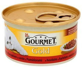 Gourmet Gold 85g Puszka Sos Wół+Kura+Pom