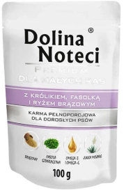 Dolina Noteci Premium Pies Królik, fasolka i ryż brązowy saszetka 100g