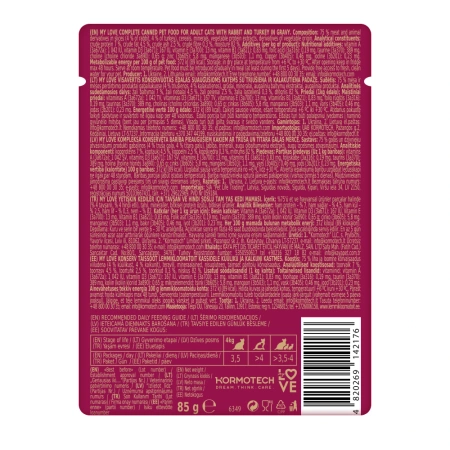 My Love Karma Mokra dla Kota Królik Indyk w Sosie 85g