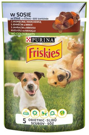 Friskies Karma Dla Psa Jagnięcina Marchew Sos 85g