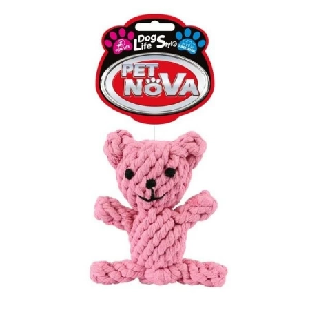 Pet Nova Zabawka dla Psa Różowy Miś ze Sznura