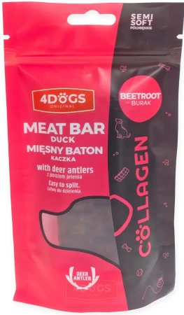 4Dogs Przysmak Dla Psa Baton Kaczka Burak Półmiękki 2szt