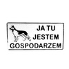 Tabliczka Informacyjna Metalowa Duża 140x280 Pies