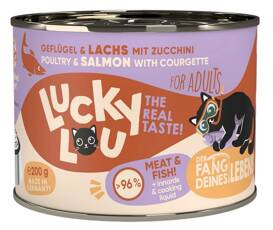 Lucky Lou Karma Dla Kota Drób Łosoś Puszka 200g