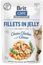 Brit Care Fillets in Jelly Choice Chicken Cheese saszetka 85g dla kota