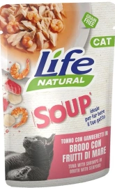 Life Cat Natural Zupa dla Kota Tuńczyk Krewetki 60g