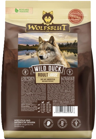 Wolfsblut Dog Wild Karma dla Psa Rasy Duże Kaczka 12,5kg