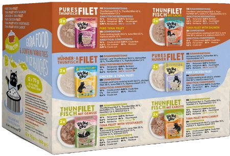 Lucky Lou Karma Dla Kota Broth-Mix-Box Saszetki 12x70g