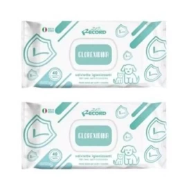 Record Chusteczki Chlorheksydyna Antybakteryjne 2x40szt.