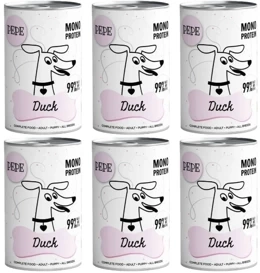 Paka Zwierzaka PEPE Mokra Karma dla Psa Kaczka 6x400g