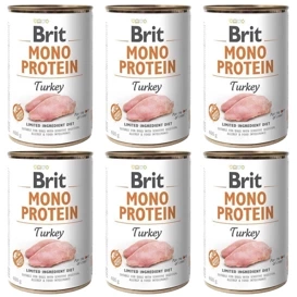 Brit Karma Monoproteinowa dla Psa Indyk Puszka 6x400g
